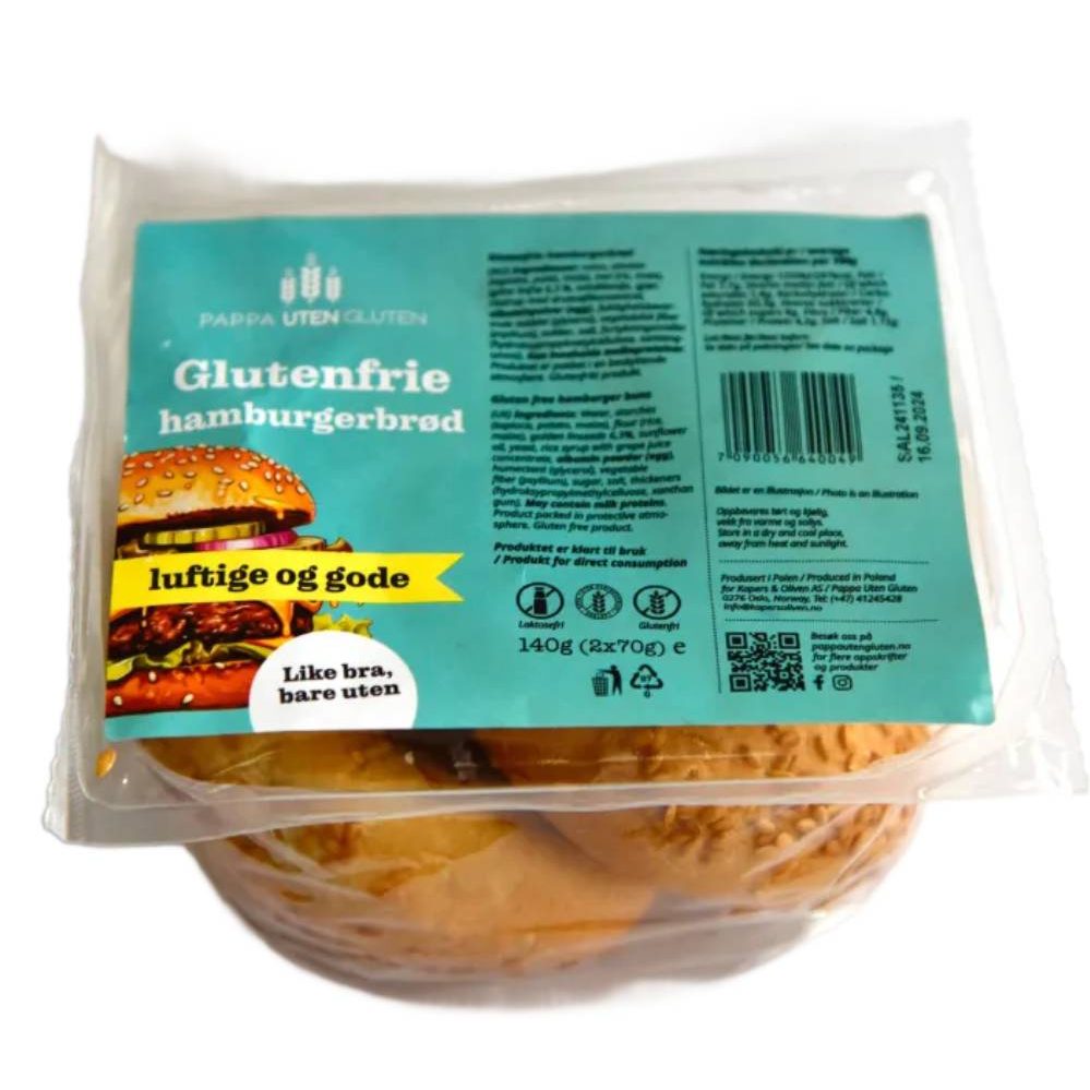Glutenfrie hamburgerbrød 12 stk